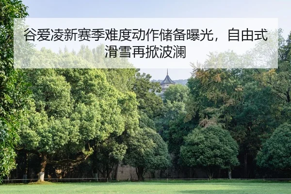 谷爱凌新赛季难度动作储备曝光，自由式滑雪再掀波澜